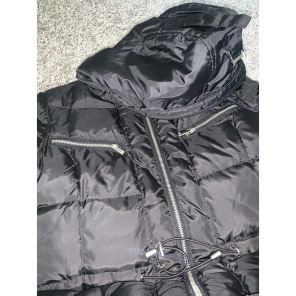 Michael Kors Size XS Long black puffer jacket full zip coat - Picture 4 of 11